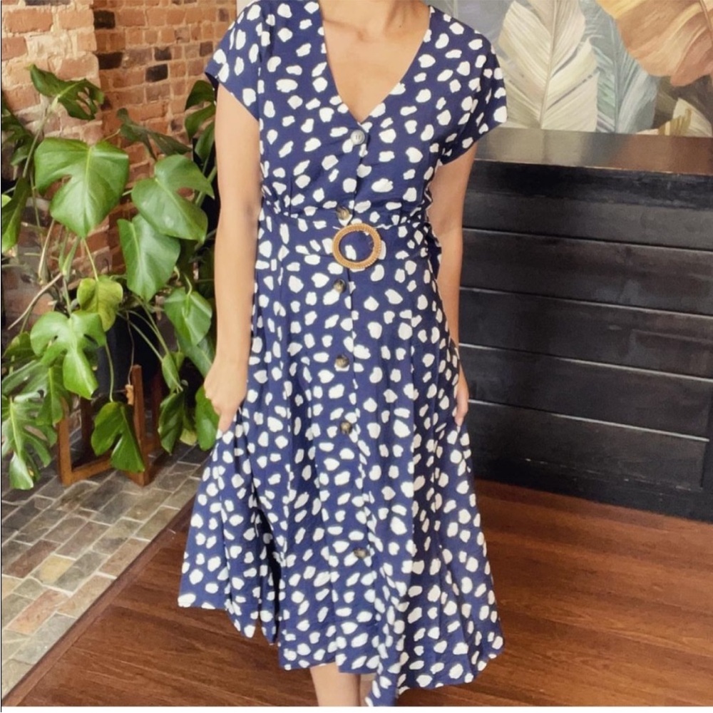 EUC THML Spotted Midi Dress